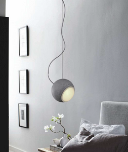 7" Round Silver Ceiling Pendant Lamp