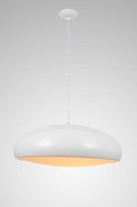23.5" X 23.5" X White Aluminum Pendant Lamp