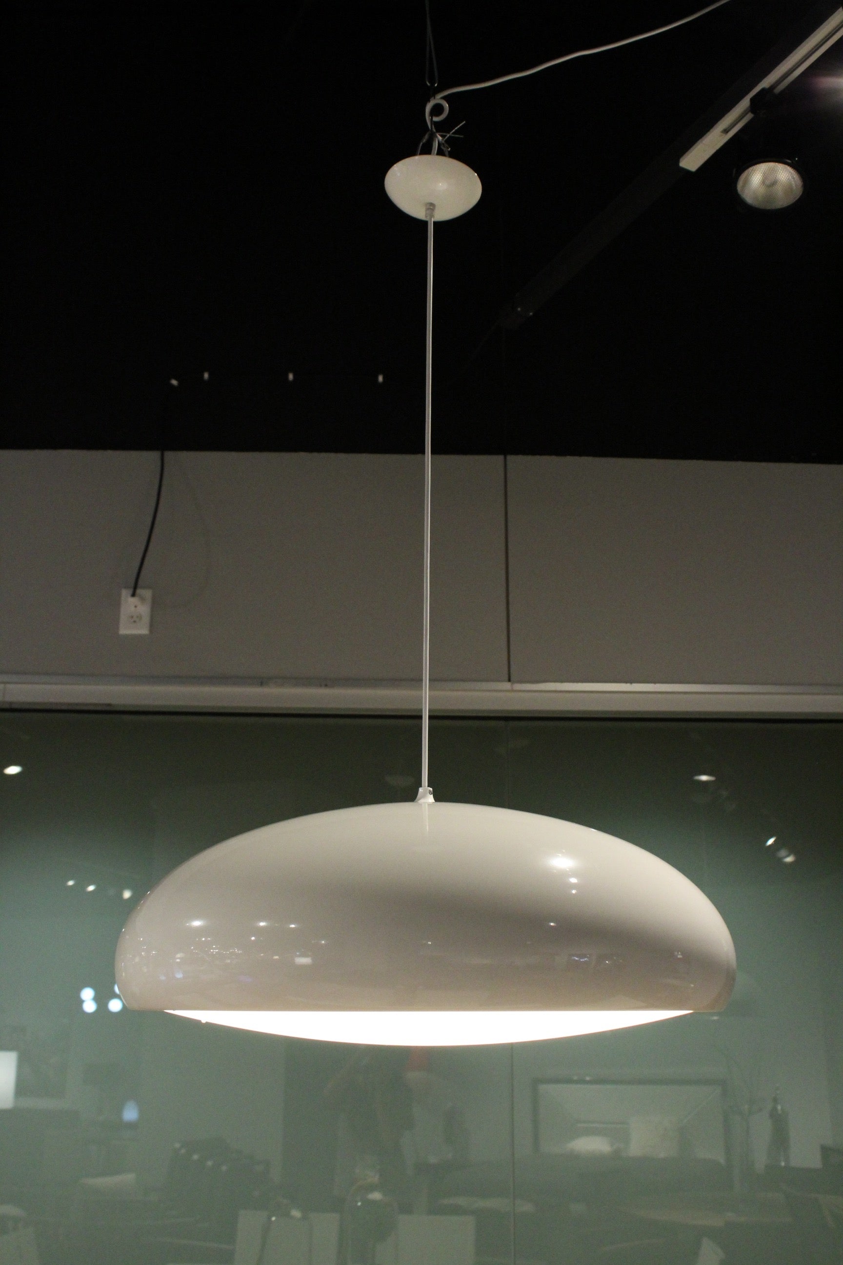 23.5" X 23.5" X White Aluminum Pendant Lamp
