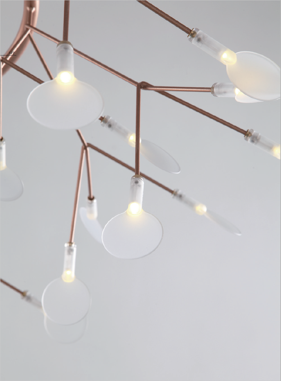65" X 65" X 77" Stainless Steel Pendant Lamp