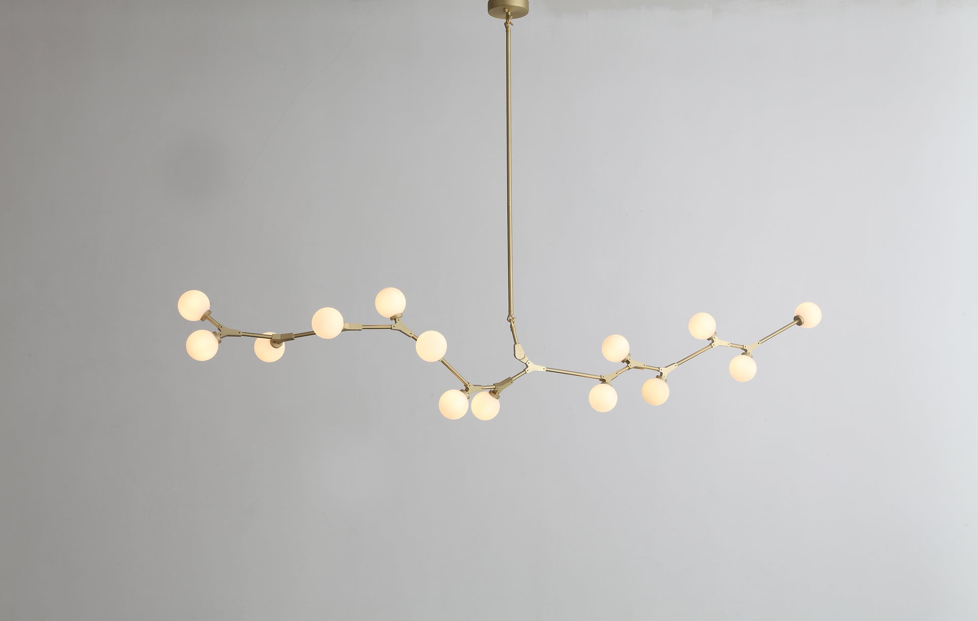 90.5" X 18" X 17" Black White Iron Glass Pendant Lamp
