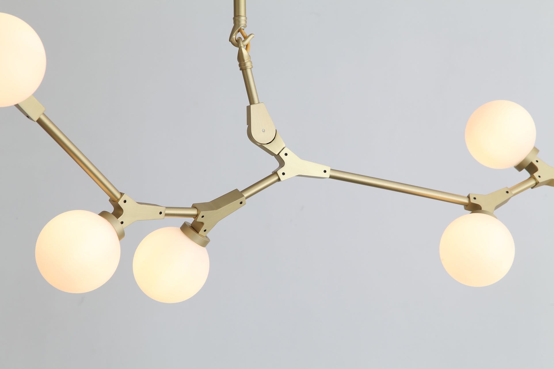 90.5" X 18" X 17" Black White Iron Glass Pendant Lamp