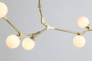 90.5" X 18" X 17" Black White Iron Glass Pendant Lamp