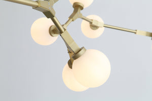 90.5" X 18" X 17" Black White Iron Glass Pendant Lamp