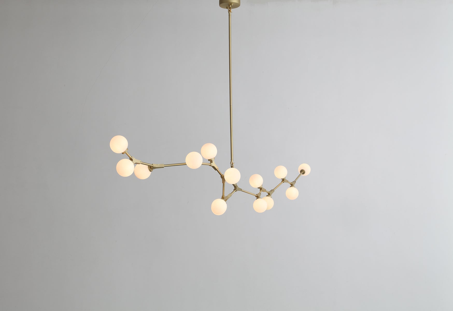 90.5" X 18" X 17" Black White Iron Glass Pendant Lamp