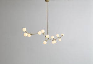 90.5" X 18" X 17" Black White Iron Glass Pendant Lamp