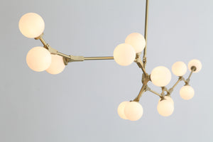 90.5" X 18" X 17" Black White Iron Glass Pendant Lamp