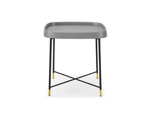 22" X 22" X 23" Black Metal Side Table
