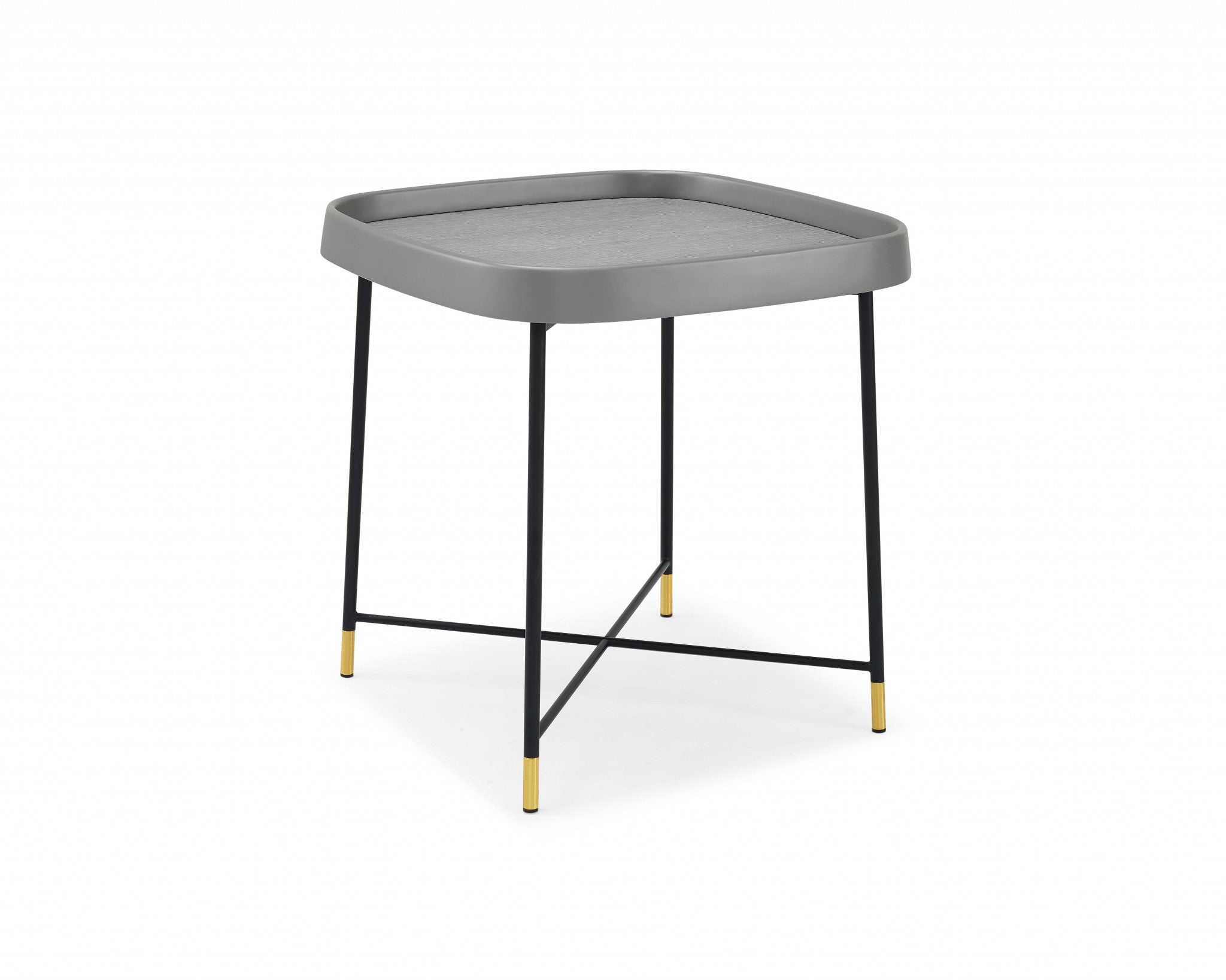 22" X 22" X 23" Black Metal Side Table