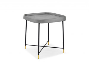 22" X 22" X 23" Black Metal Side Table