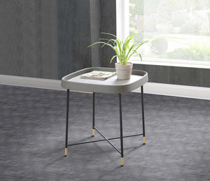 22" X 22" X 23" Black Metal Side Table