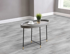 29.5" X 16" X 21" Black Metal Side Table