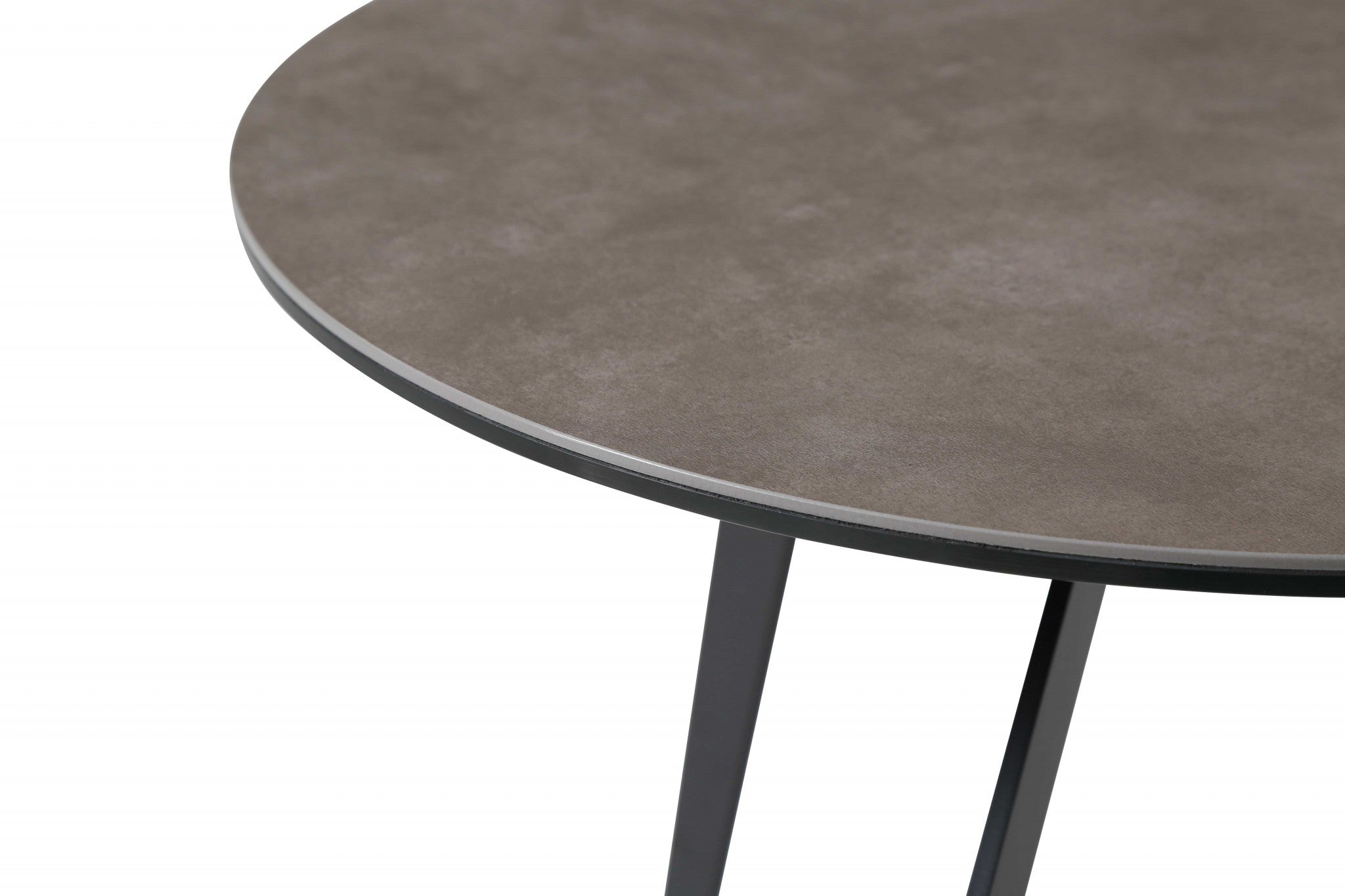 20" X 20" X 20" Black Ceramic Iron Side Table