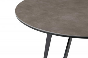 20" X 20" X 20" Black Ceramic Iron Side Table