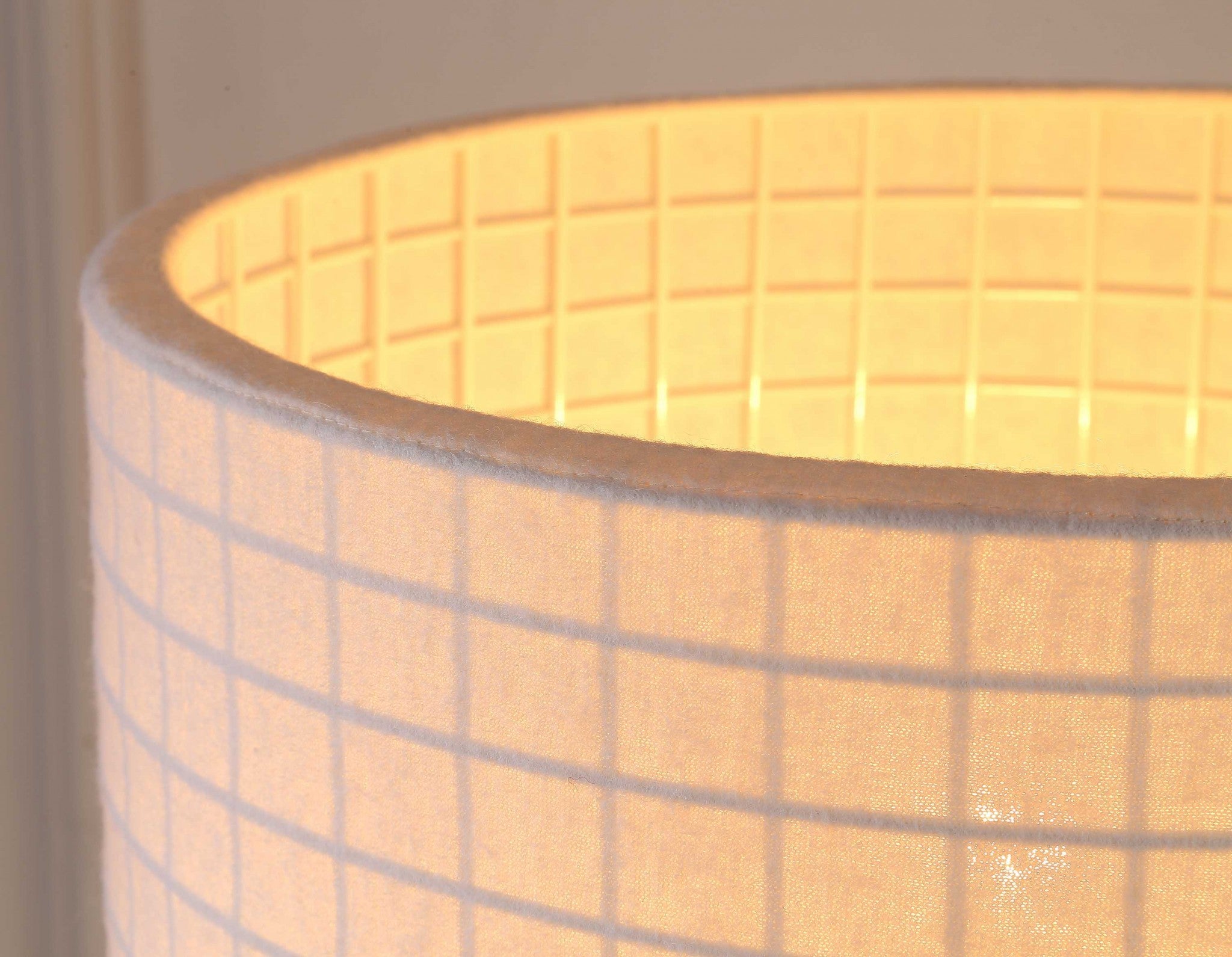 11" X 11" X 21" White Fabric Table Lamp