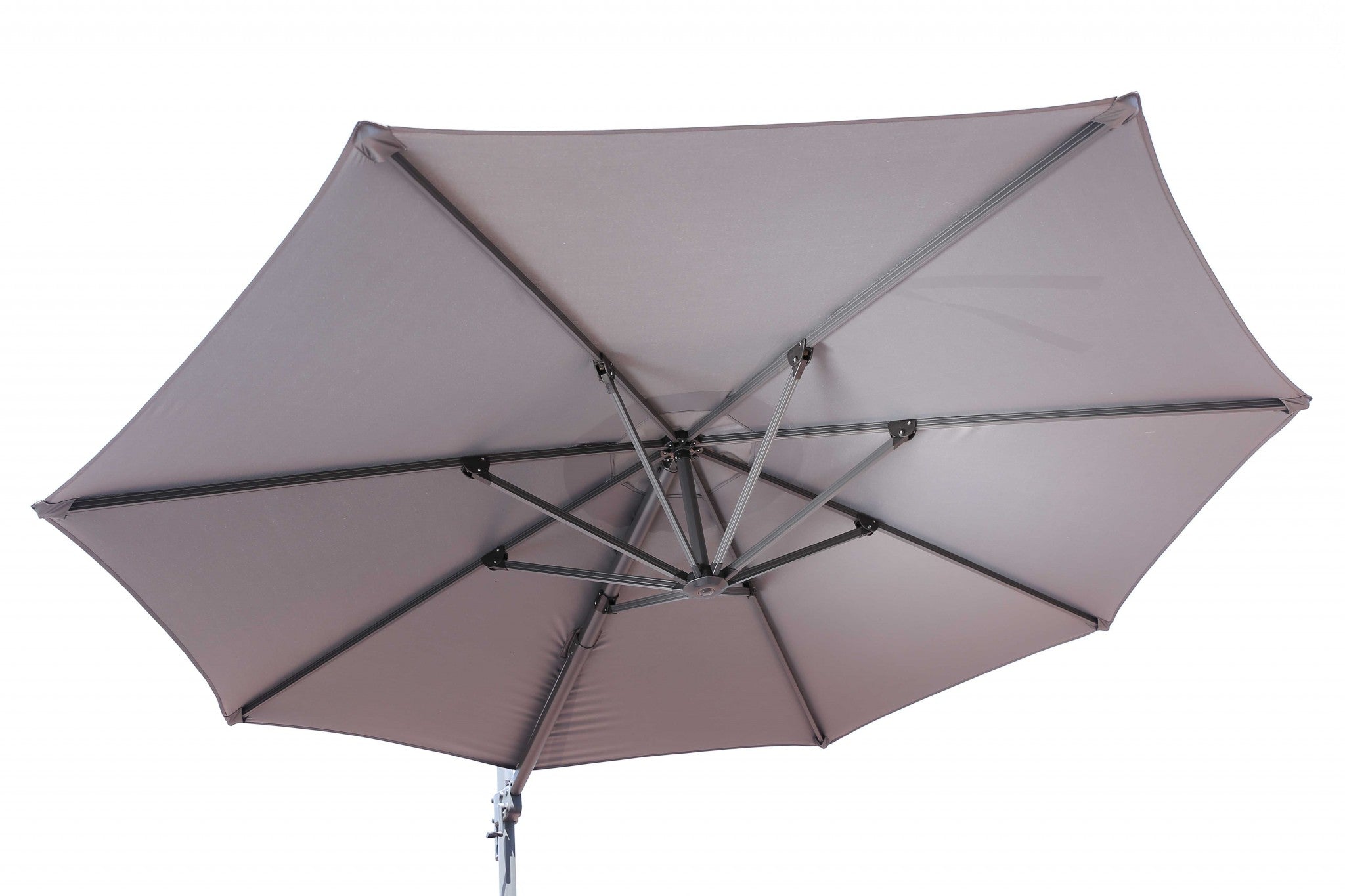 118" X 118" X 97" Gray Steel Standing Umbrella