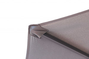 118" X 118" X 97" Gray Steel Standing Umbrella