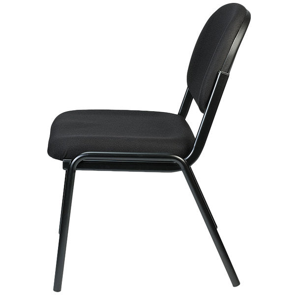 19.3" x 18.5" x 31" Black Fabric Guest Chair