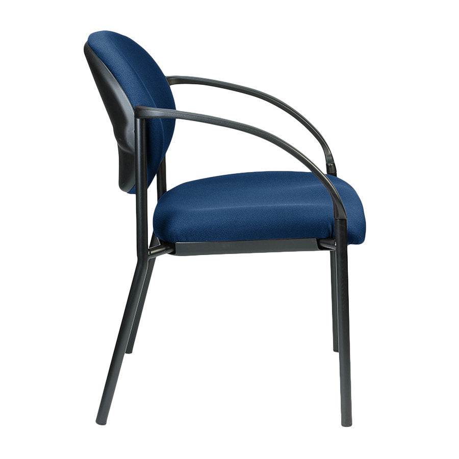 24" x 19.7" x 32.3" Navy Fabric Guest Chair