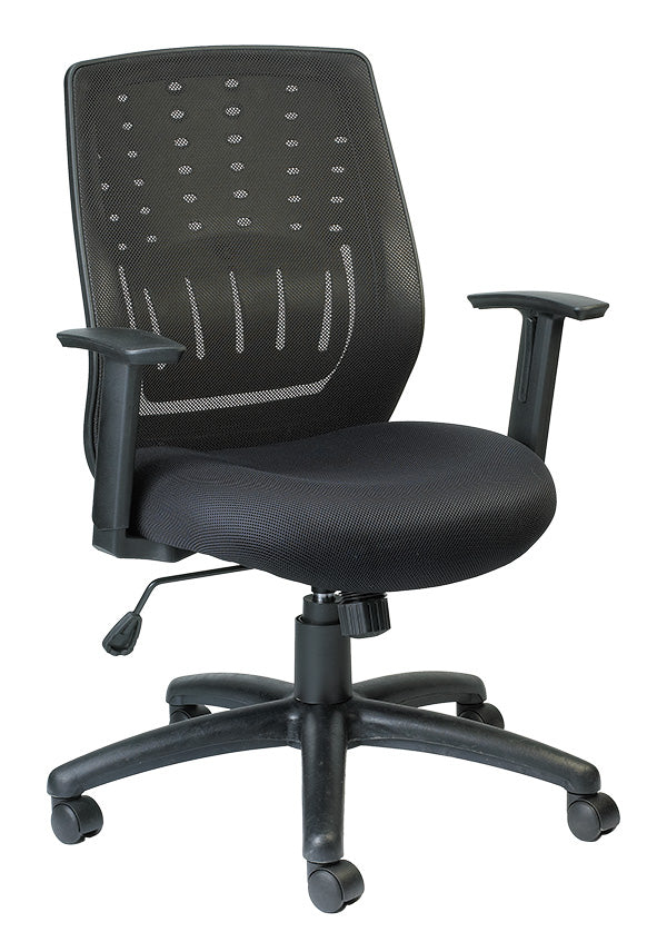 26.6" x 24.2" x 37" Black  Mesh   Fabric Chair