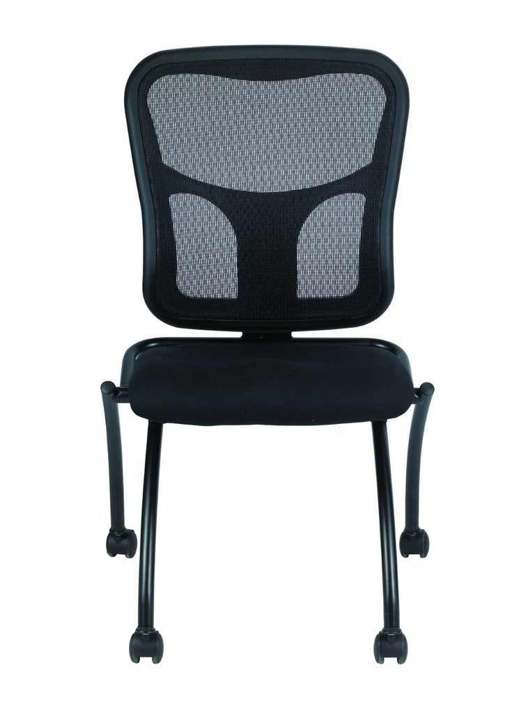 24" x 24.5" x 37.5" 5807 Black  Mesh / Fabric Guest Chair