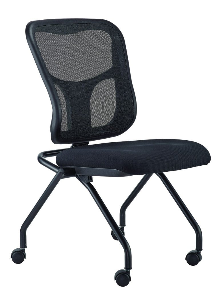 24" x 24.5" x 37.5" 5807 Black  Mesh / Fabric Guest Chair