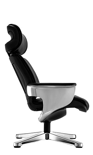 32.5" x 32.3" x 40.75" Black Leather  Chair