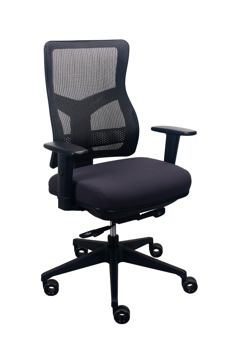 26.5" x 23" x 36.69" Charcoal Mesh/Fabric Chair