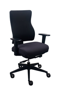 26.5" x 23" x 36.69" Black Seat Fabric Chair