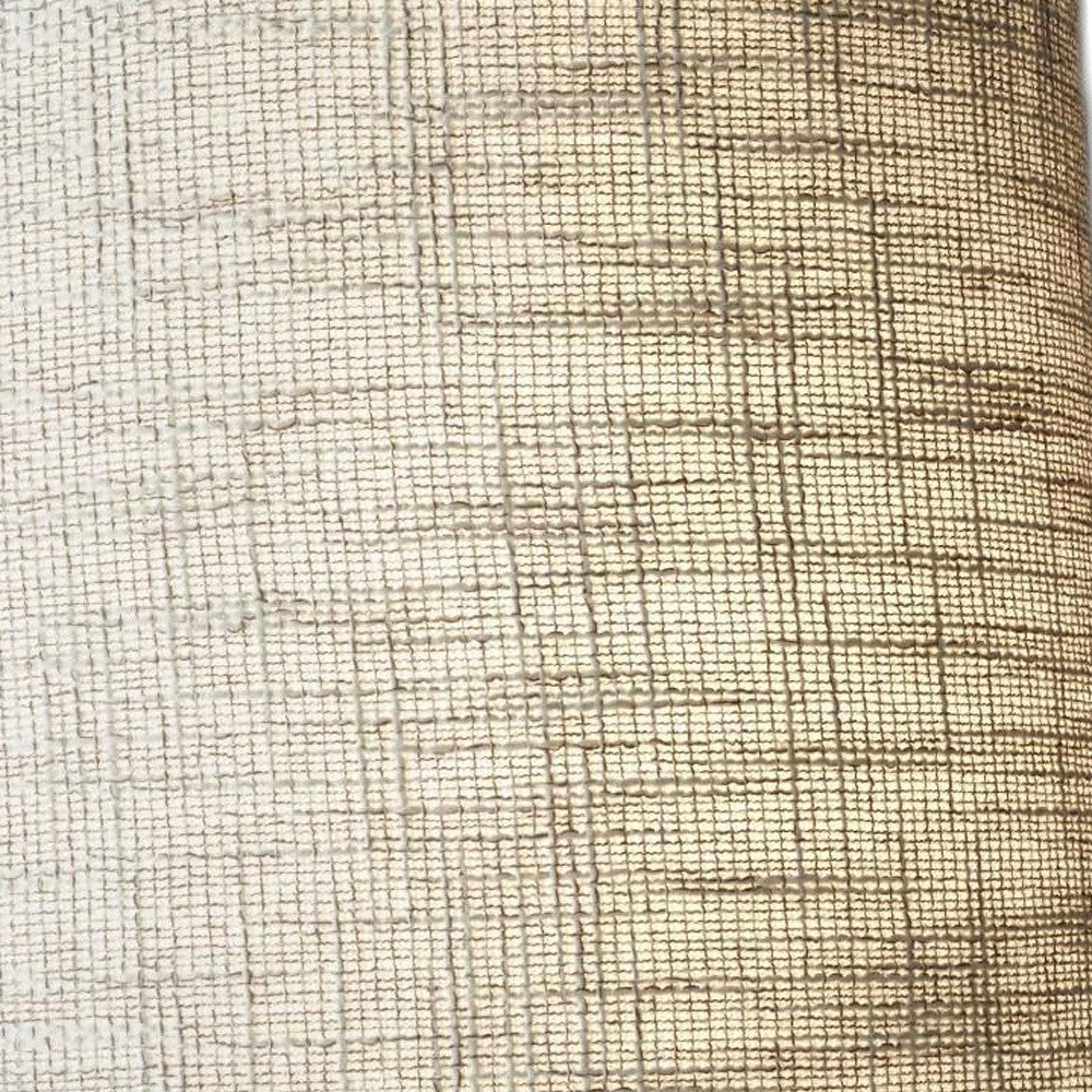 Natural Wood Finish Geometric Base Table Lamp