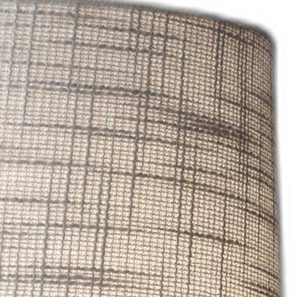 Natural Wood Finish Geometric Base Table Lamp