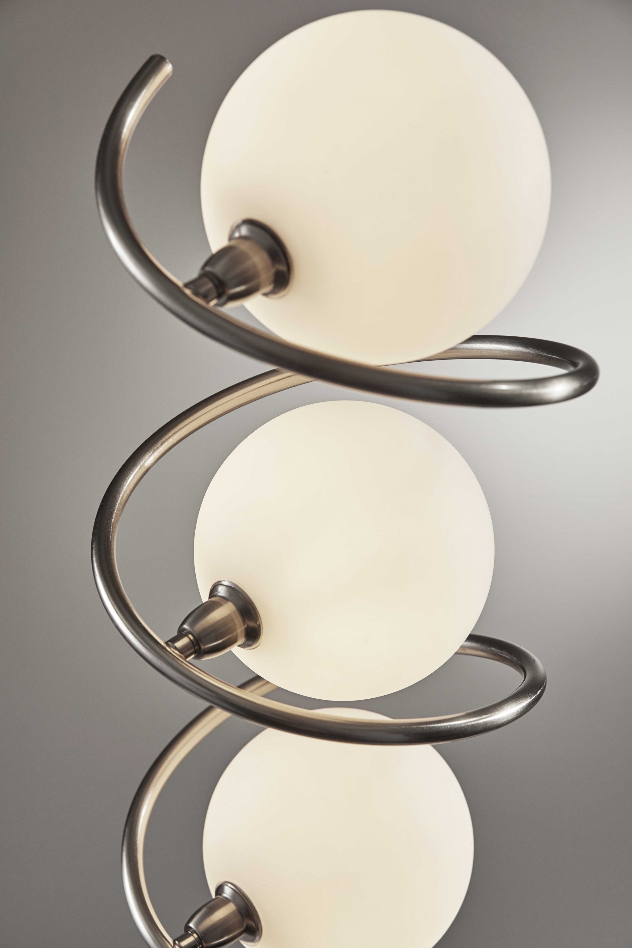 11" X 11" X 64.5" Brushed Steel Metal LED Floor Lamp