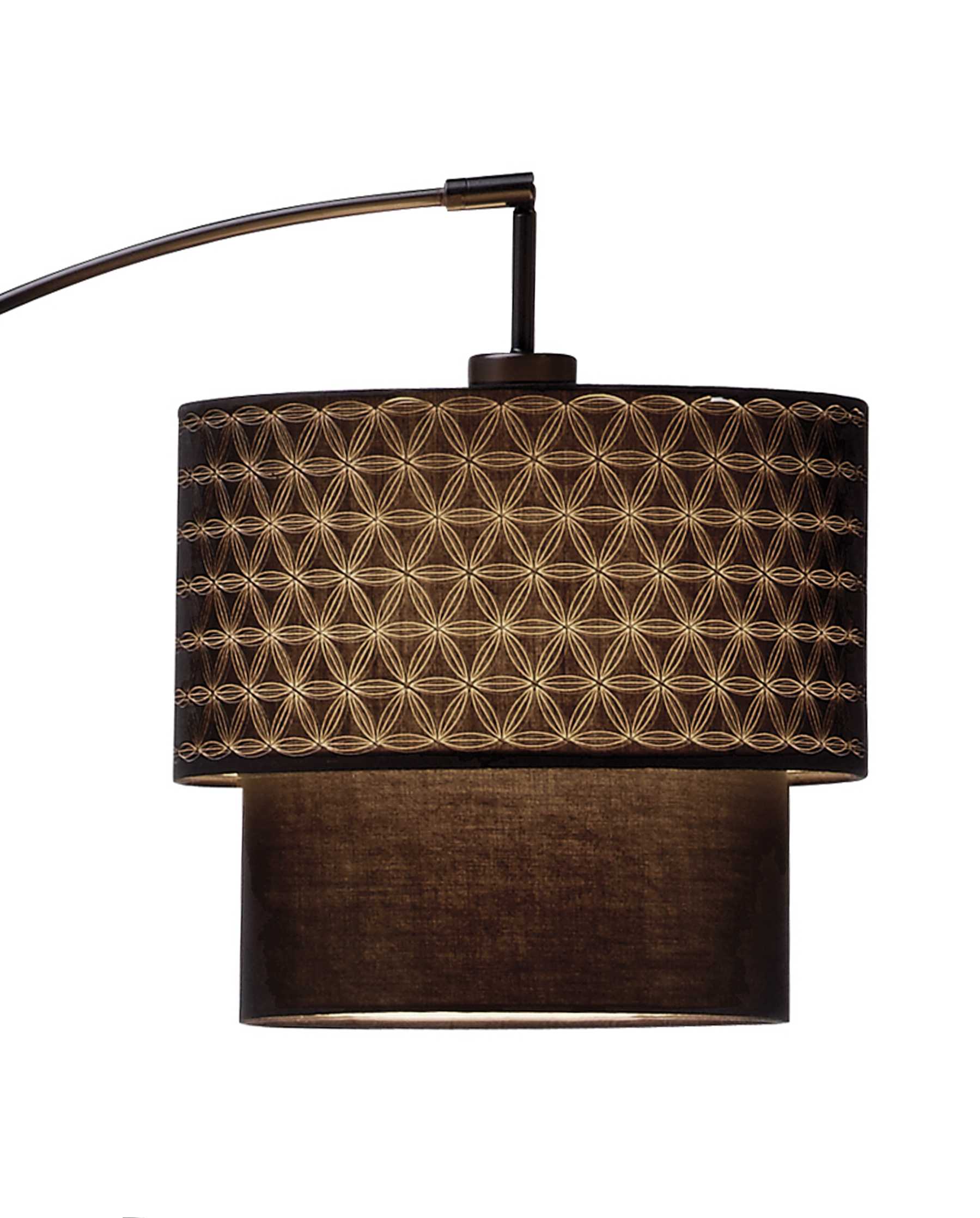 13" X 35" X 66-71" Black Metal Arc Lamp