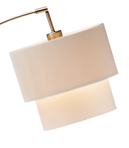 13" X 35" X 66-71" Brushed steel Metal Arc Lamp