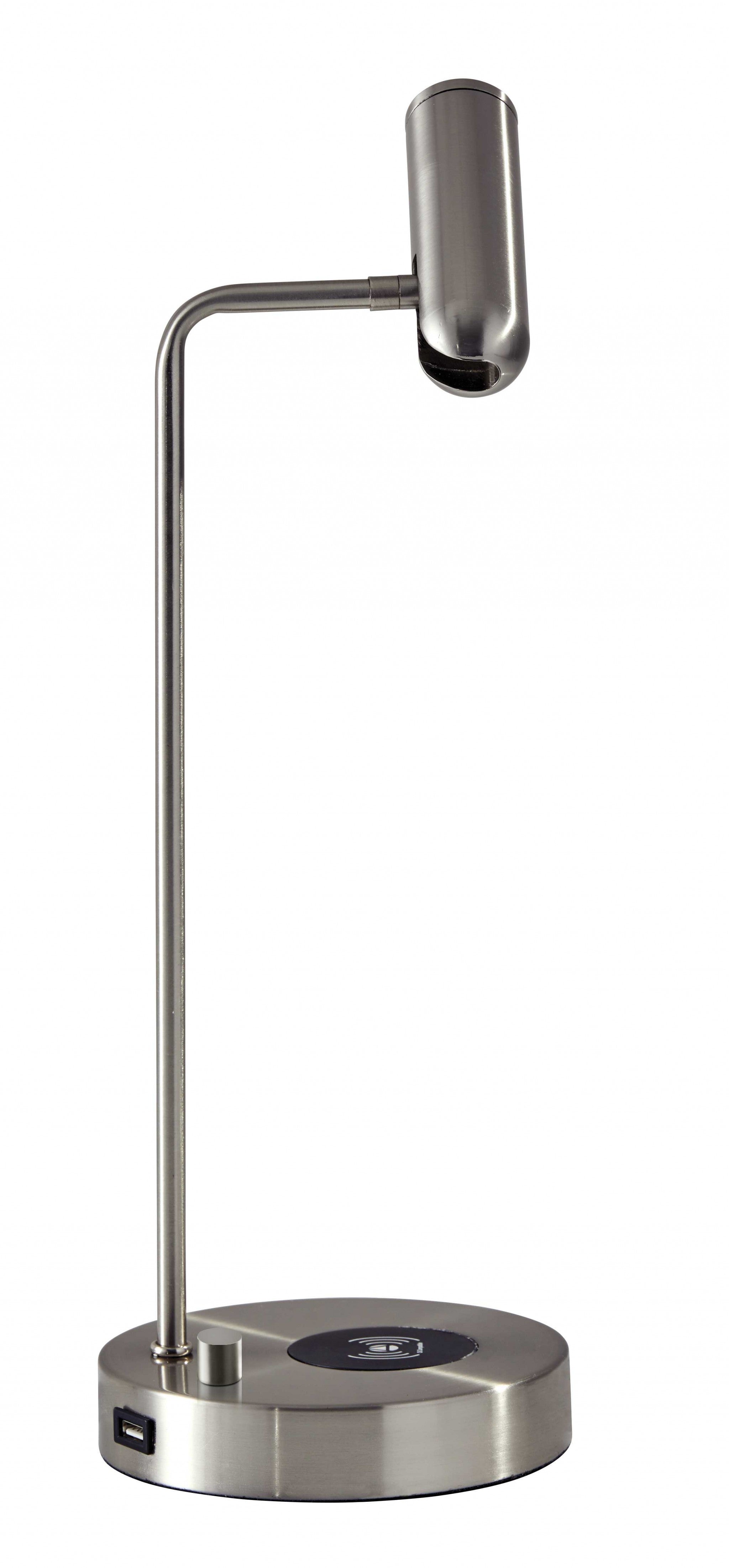 Ultra Sleek Brass Metal LED Desk Lamp