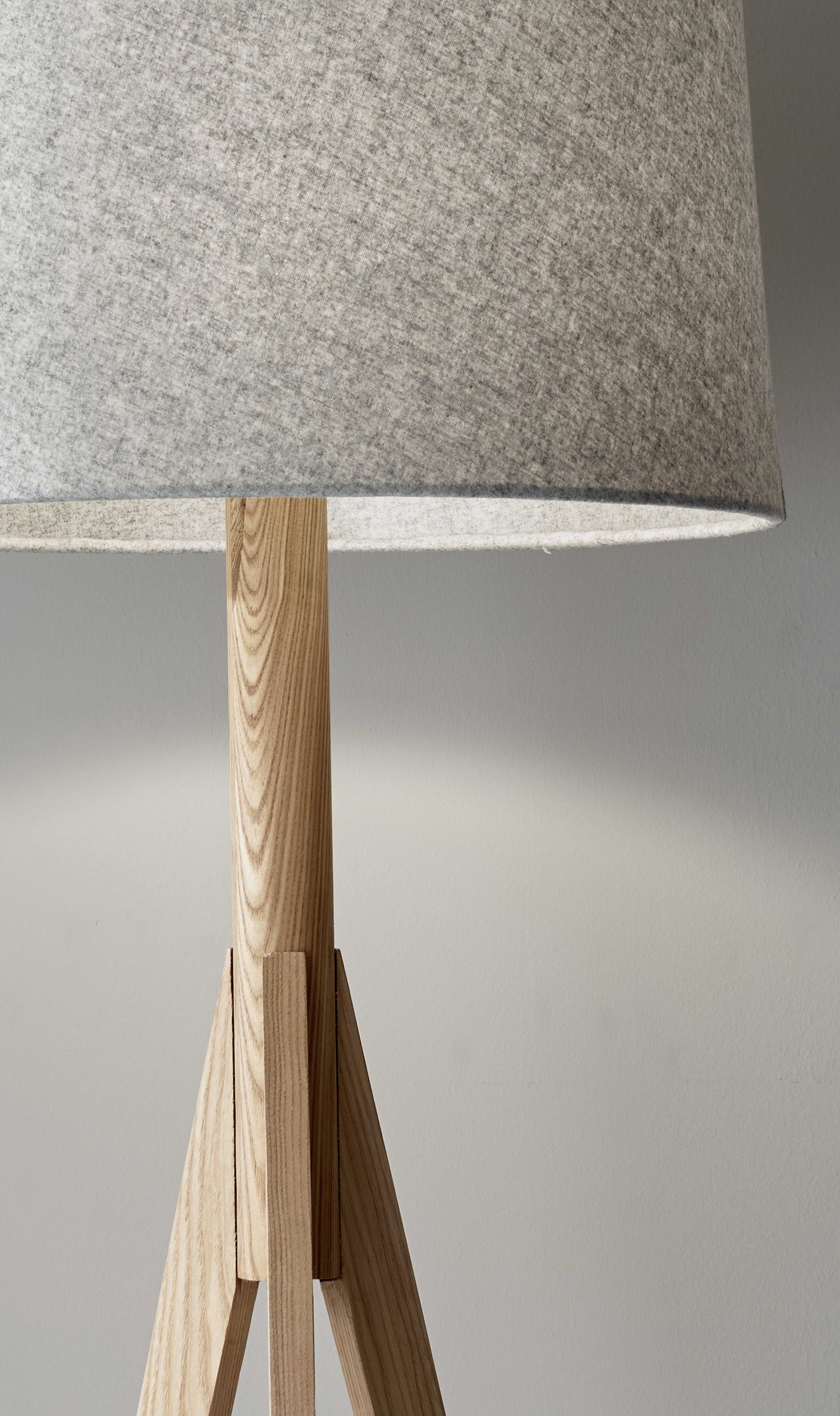 18" X 18" X 59.25" Natural Wood Floor Lamp