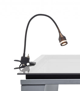 9" X 4-13" X 9.5-14.5" Black Metal LED Clip Lamp