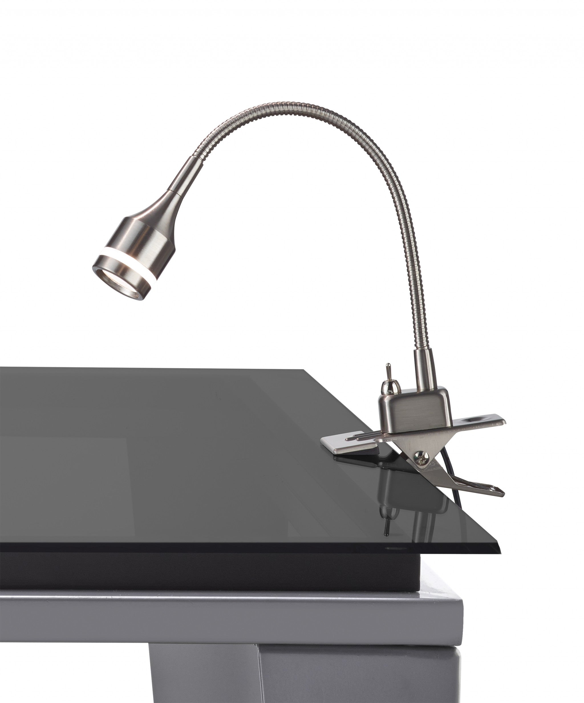 Matte Black Metal LED Adjustable Clip Lamp