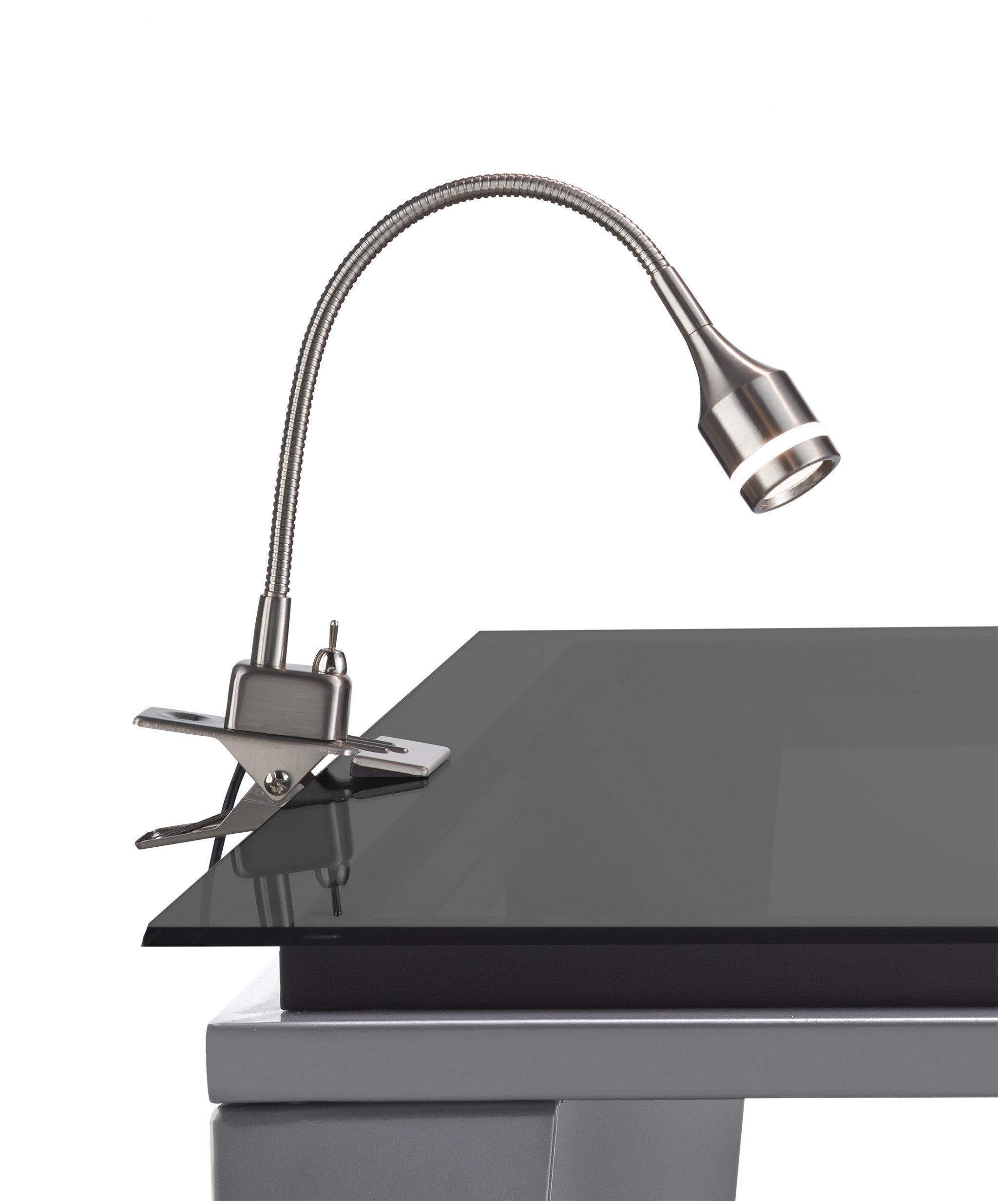 Matte Black Metal LED Adjustable Clip Lamp
