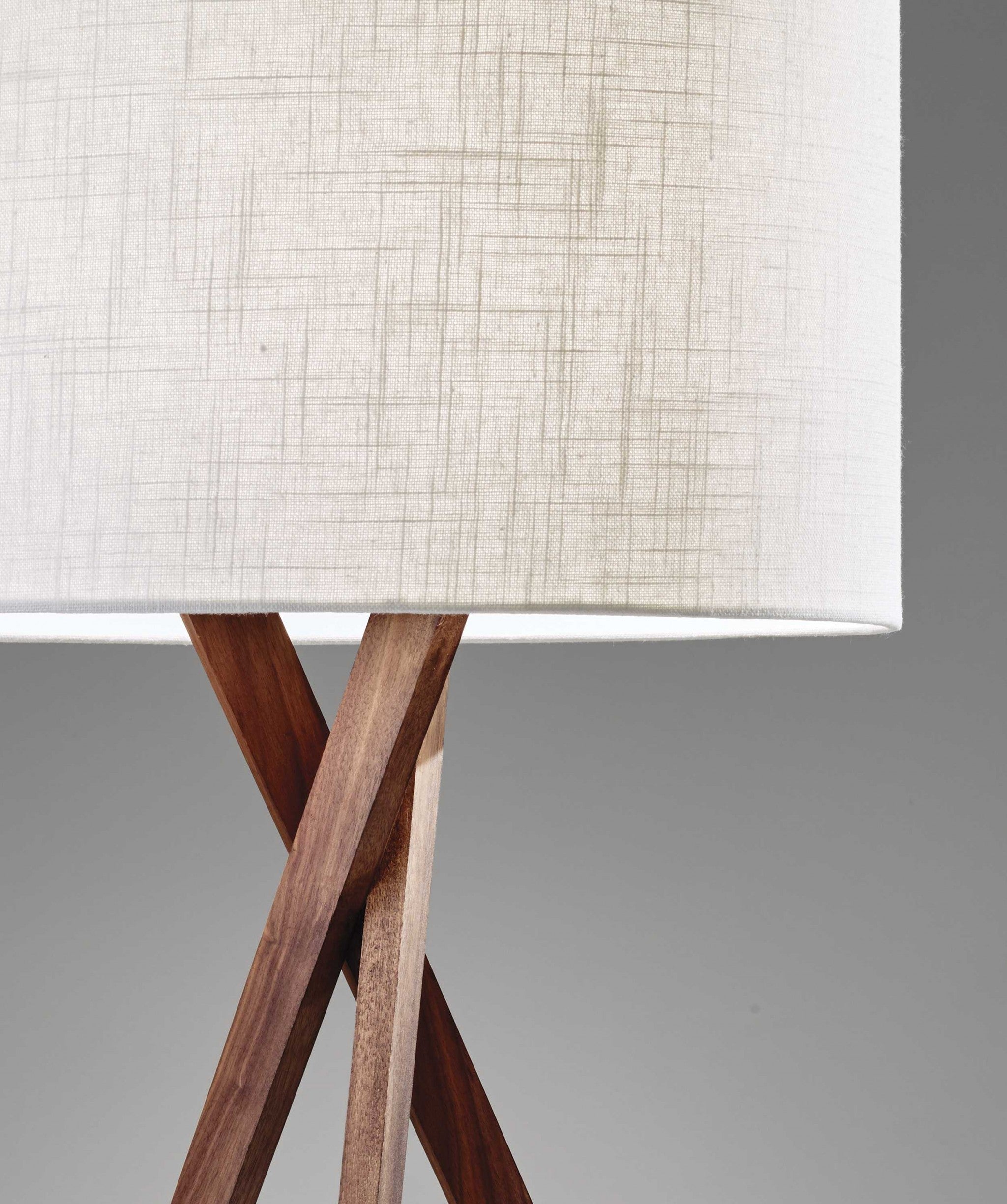 20" X 20" X 63" Walnut Wood Floor Lamp