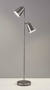 16" X 15" X 57.5" Black Metal Floor Lamp