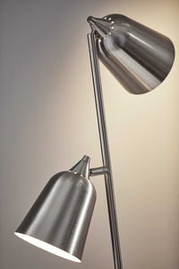 16" X 15" X 57.5" Black Metal Floor Lamp