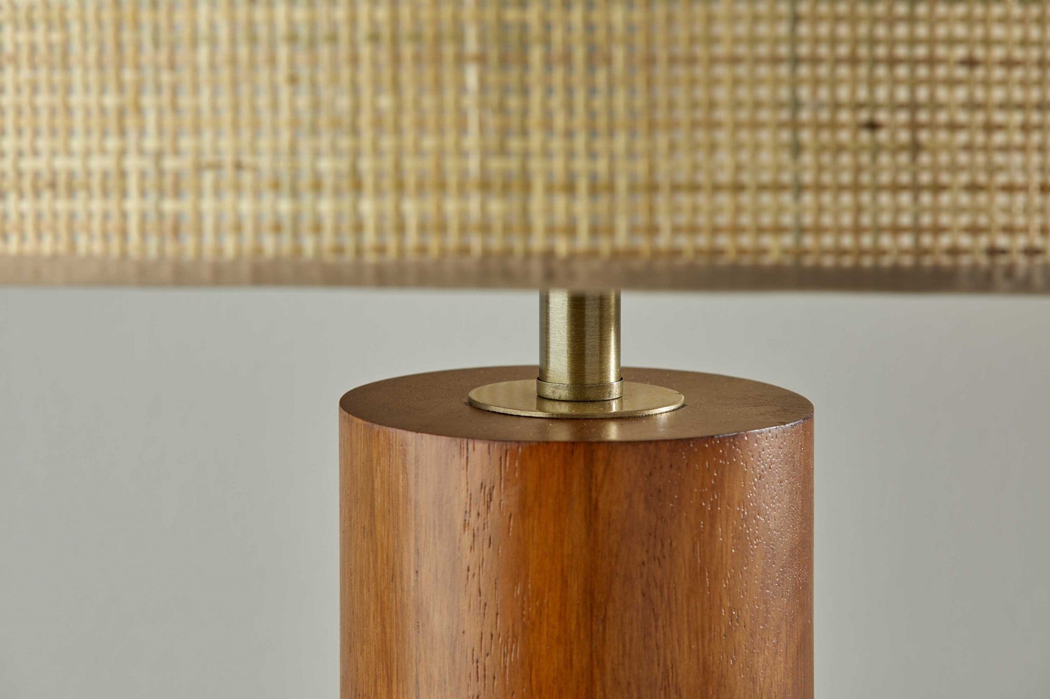 15" X 15" X 25.5" Walnut Wood Table Lamp