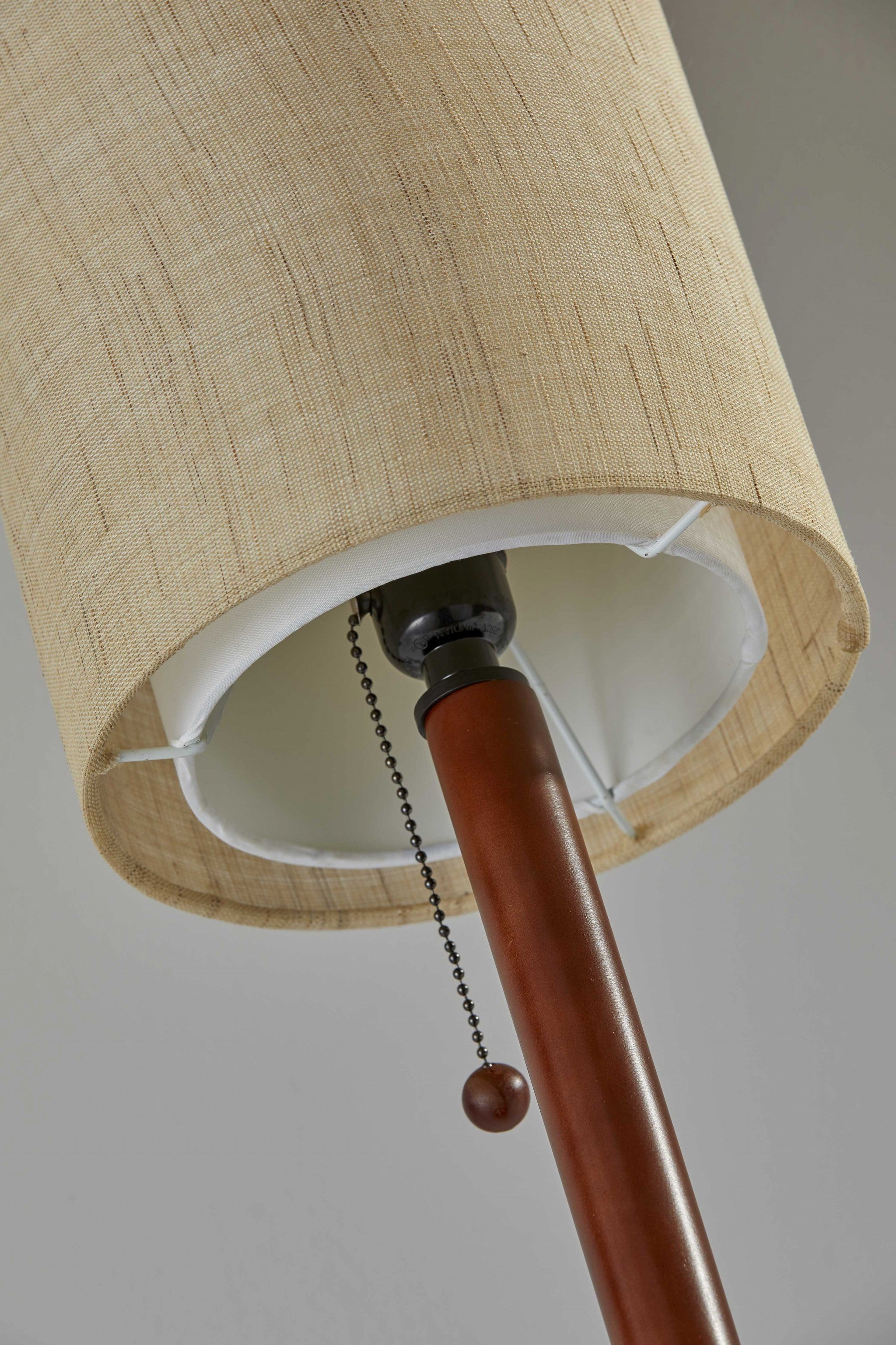 8" X 8" X 31" Walnut Wood Table Lamp