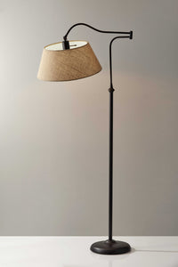 17" X 29" X 61" Bronze Metal Floor Lamp