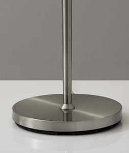 19" X 11" X 65" Brushed Steel Metal Floor Lamp
