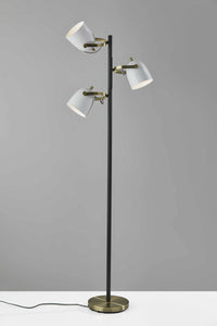 21"  X 10" X 64.5" White Metal Tree Lamp