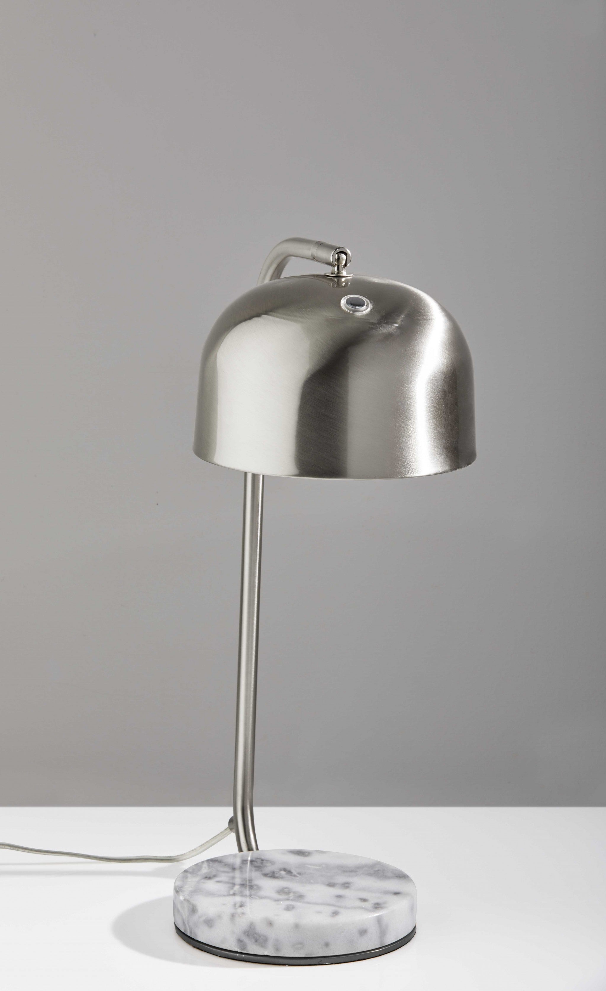 7.25" X 14"  X 22.5"  Brushed Steel Metal Desk Lamp