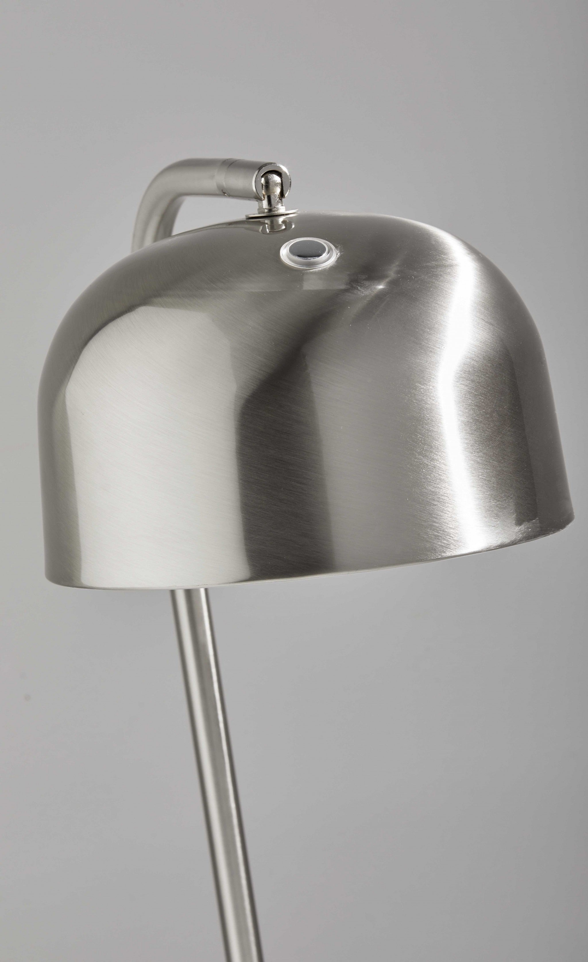 7.25" X 14"  X 22.5"  Brushed Steel Metal Desk Lamp