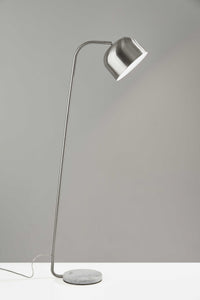 10" X 23"  X 60" Brushed Steel Metal Floor Lamp